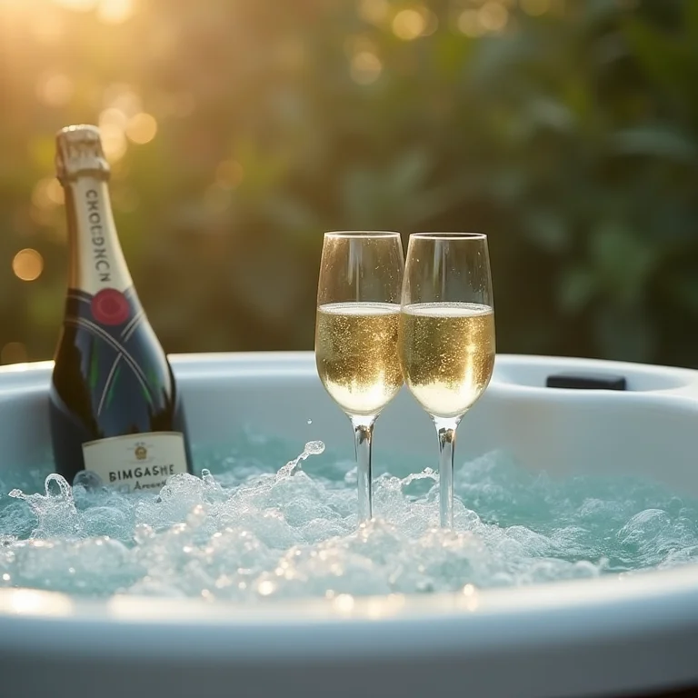 Jacuzzi dupla para momentos românticos