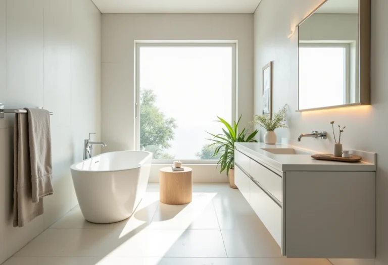 Janela de banheiro 40x40 proporcionando ventilação e privacidade.