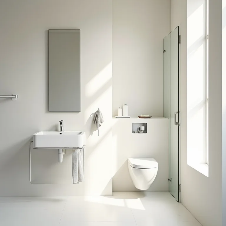 Layout inteligente de um banheiro luxuoso