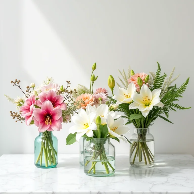 Lista de flores ideais para banheiro em vasos de vidro