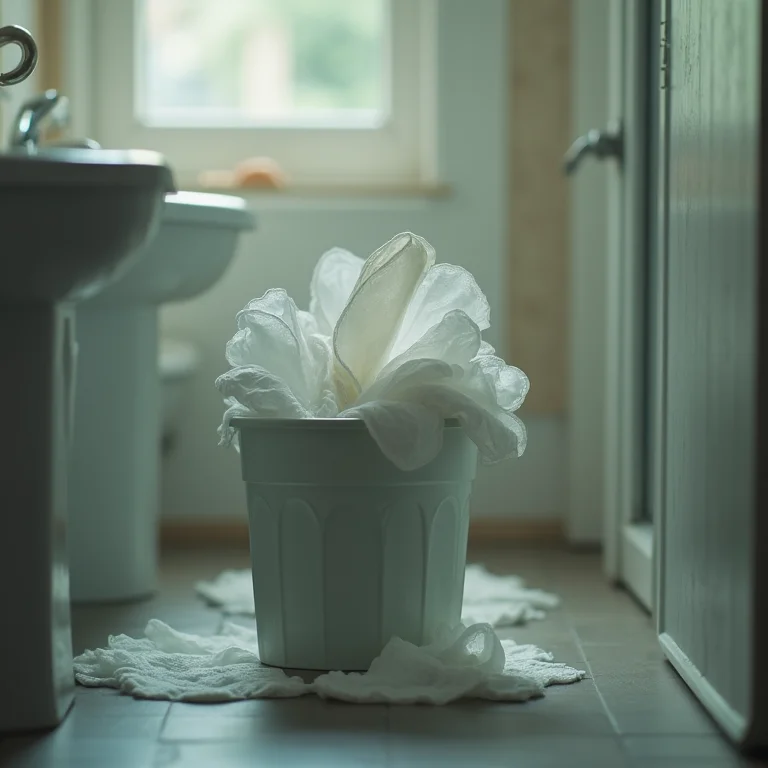 Lixeira de 5 litros cheia