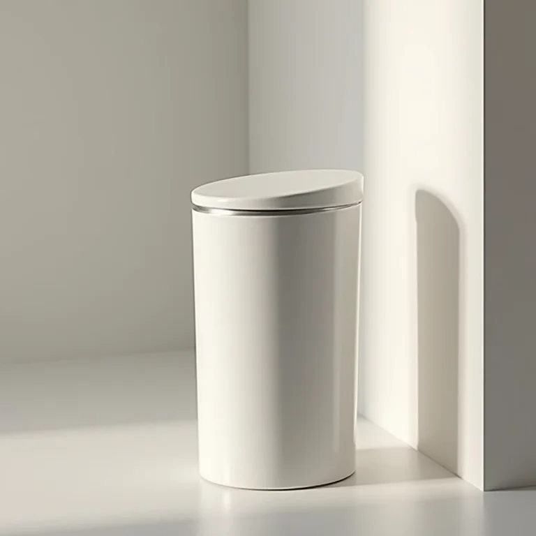 Lixeira de 5 litros em banheiro pequeno