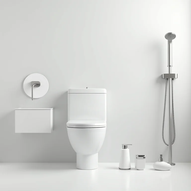 Louças e metais para banheiros brancos