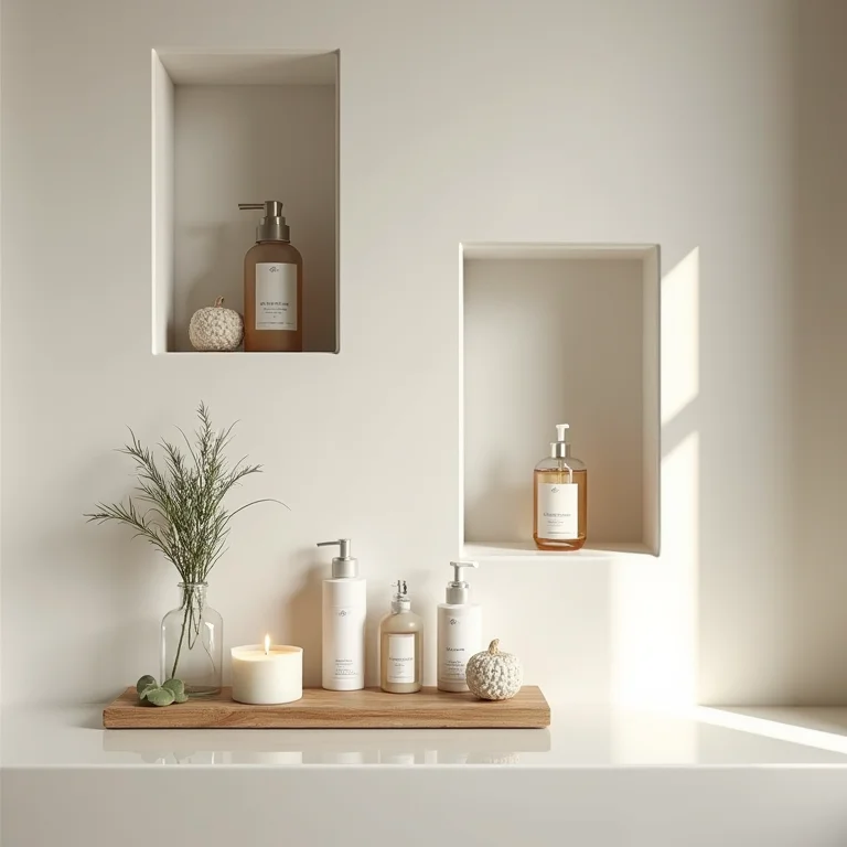 Nichos decorativos em banheiro