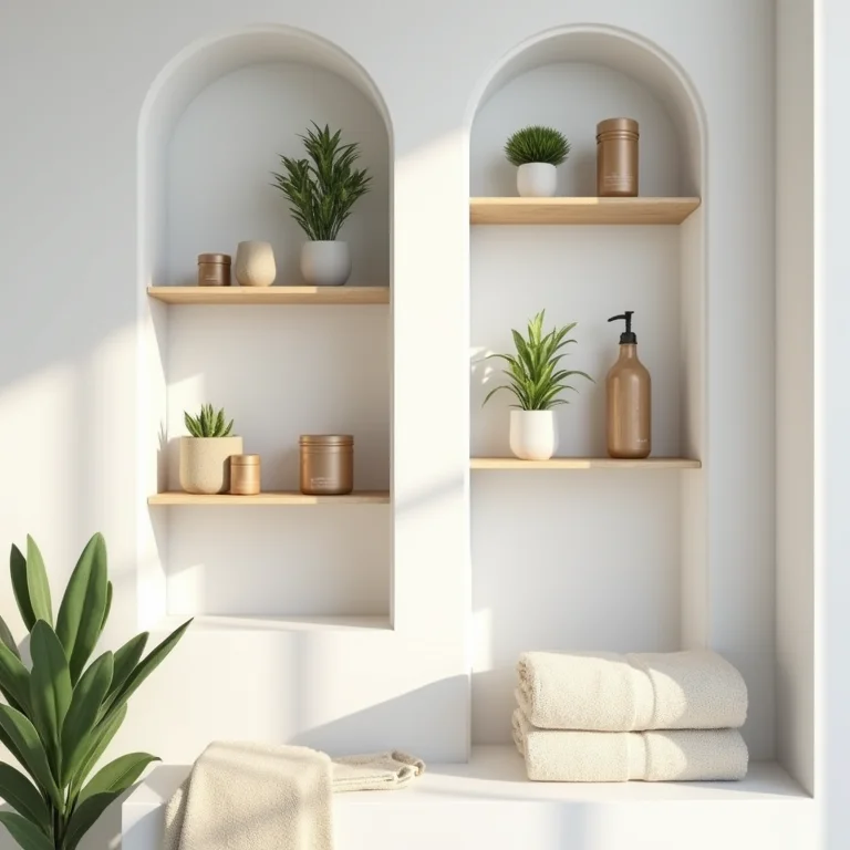 Nichos e prateleiras inteligentes para organização de banheiro