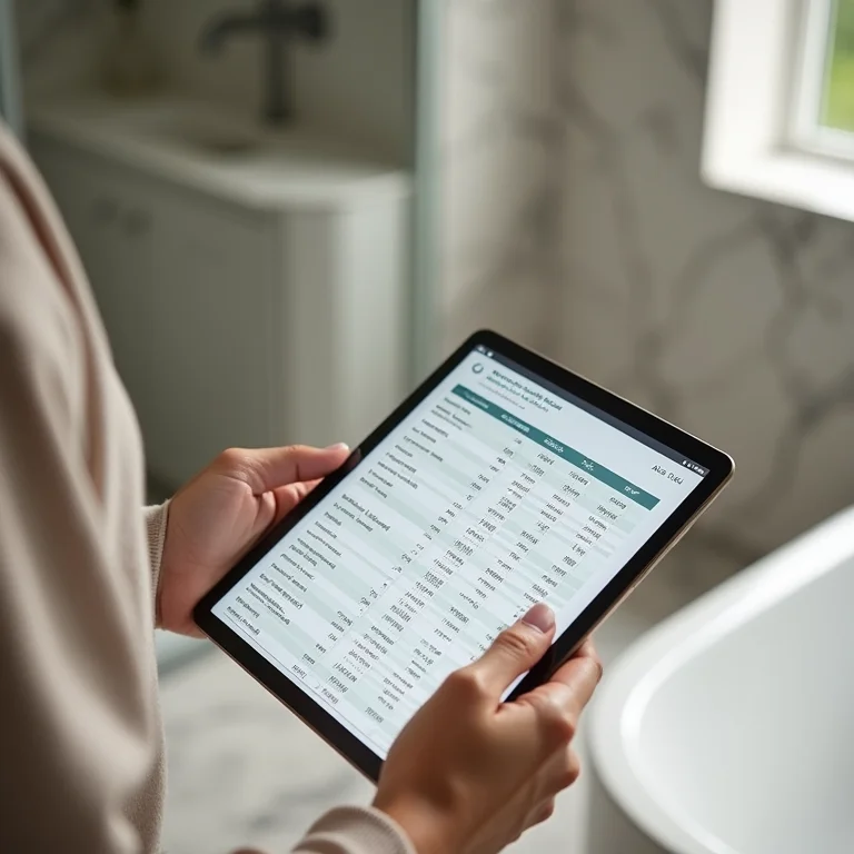 Orçamento para banheiro marmorizado