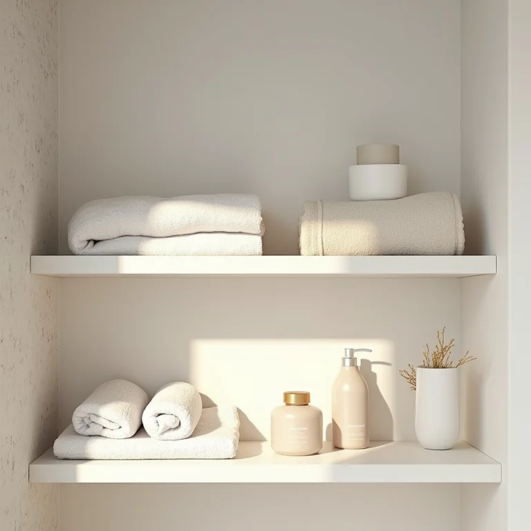 Organização e armazenamento inteligente em um banheiro