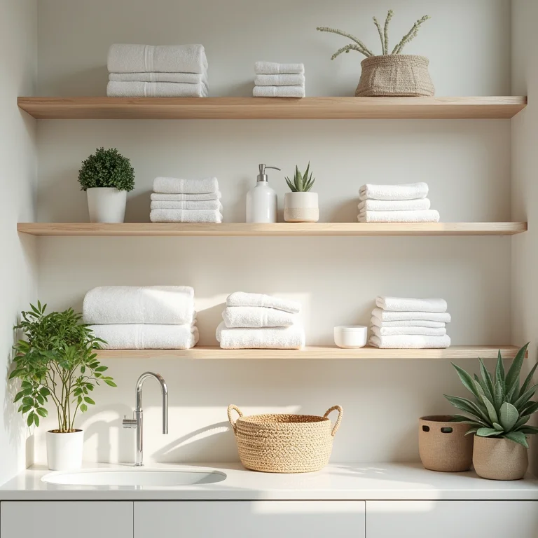 Organização inteligente em banheiro pequeno