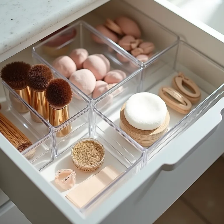 Organizadores transparentes para banheiro