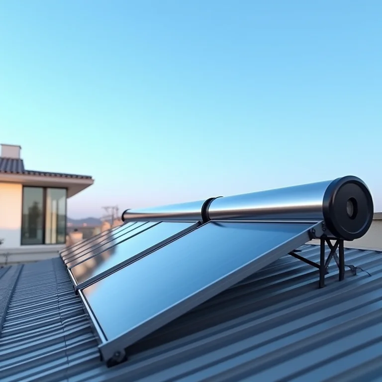 Painéis solares para aquecimento de água em residência