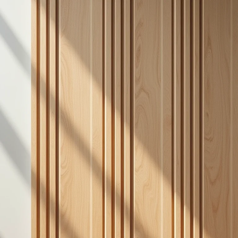 Painel ripado de MDF com acabamento em madeira