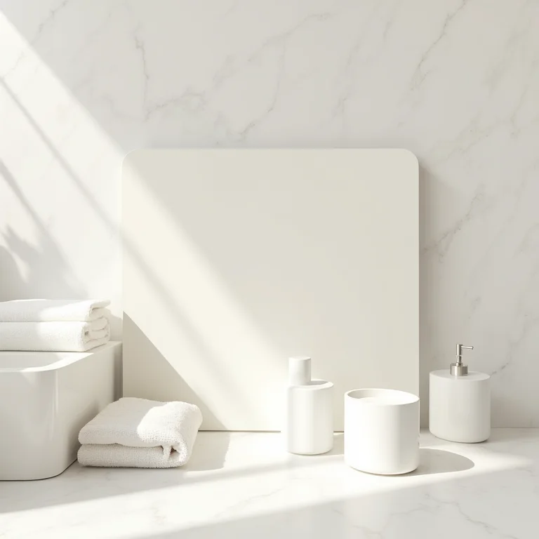 Paleta de cores claras para banheiro