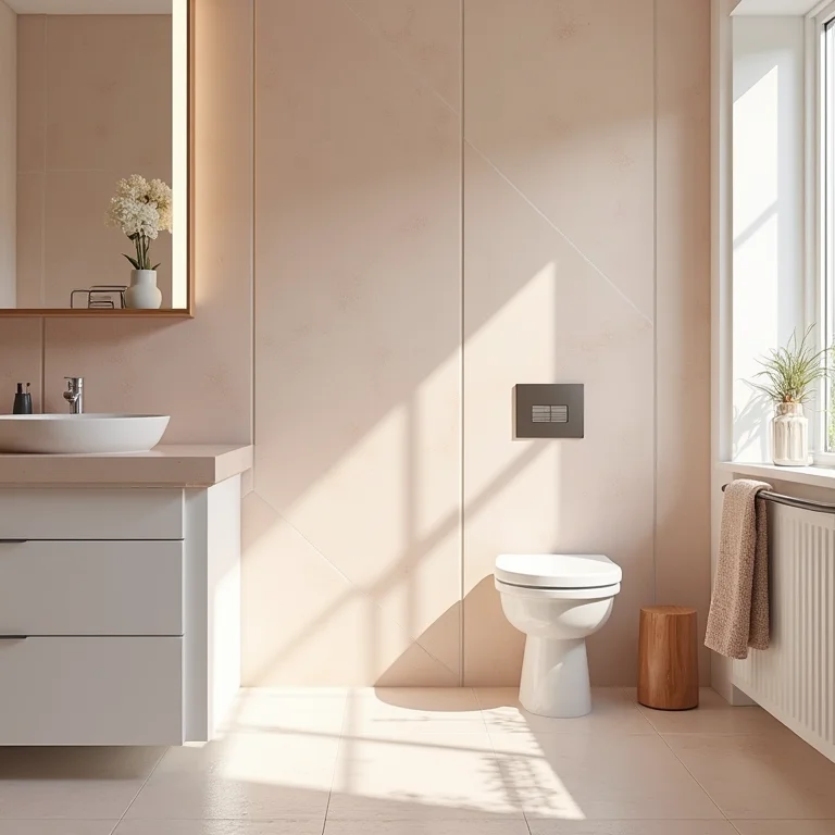 Paletas de cores para banheiros com pastilhas.