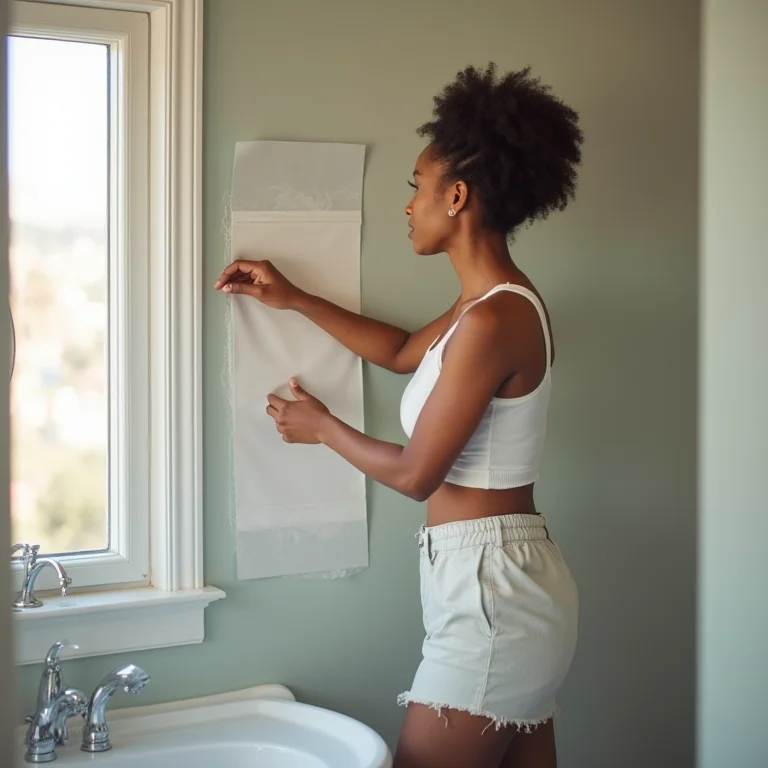 Personalização de adesivo para banheiro.