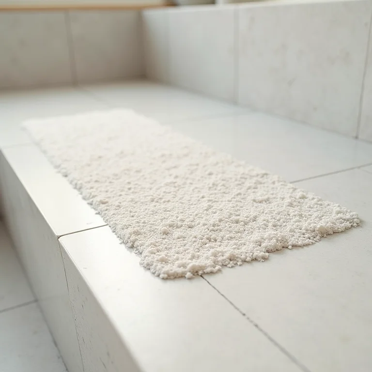 Piso antiderrapante texturizado em um banheiro