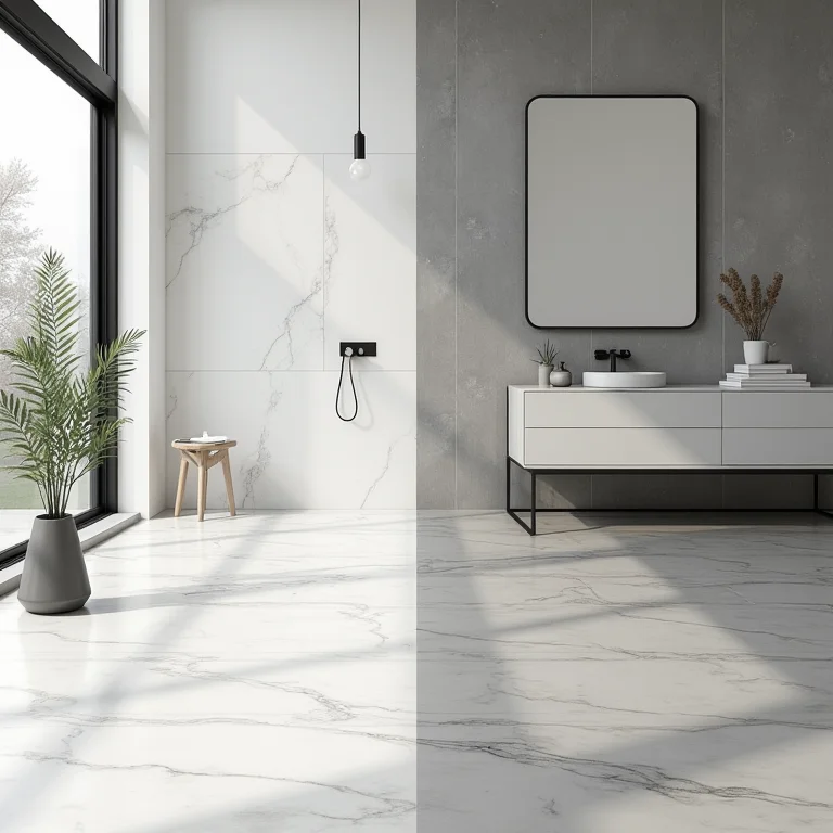 Porcelanato versus Cerâmica para banheiro