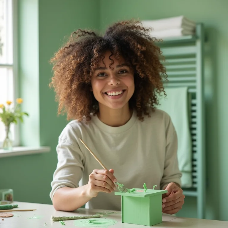 Projeto 'faça você mesmo' para decorar o banheiro.