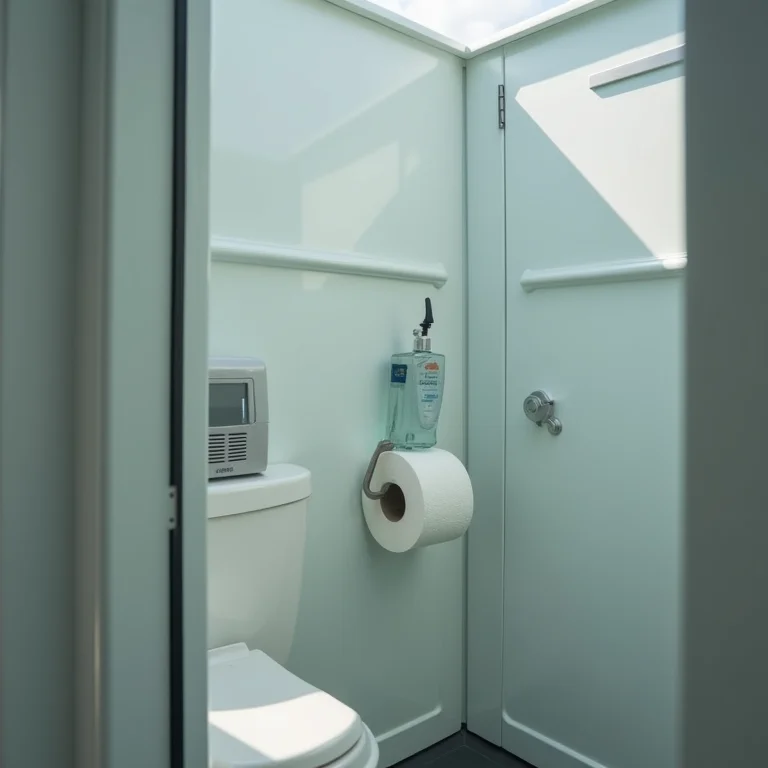 Recursos adicionais em banheiro químico