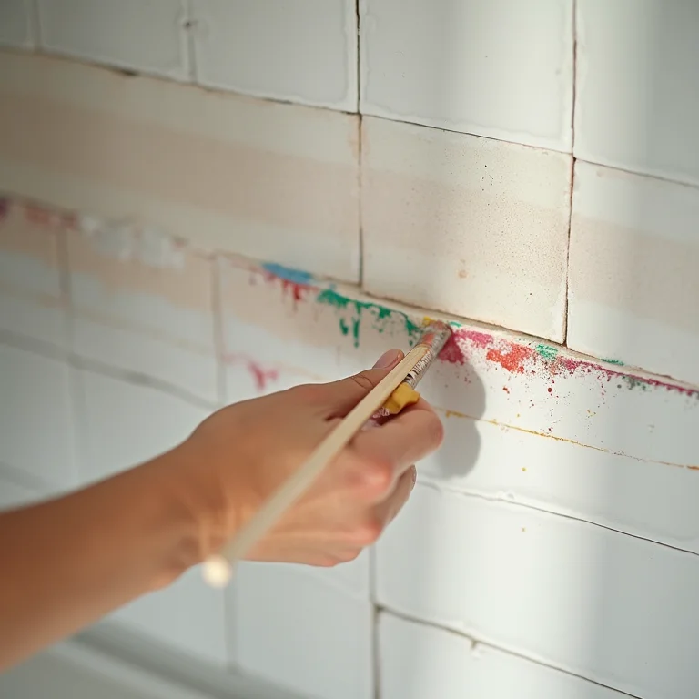 Renovação acessível com rejunte colorido