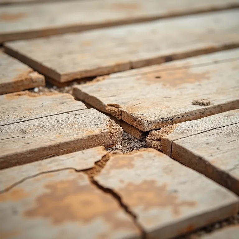 Revestimento de madeira danificado em área externa