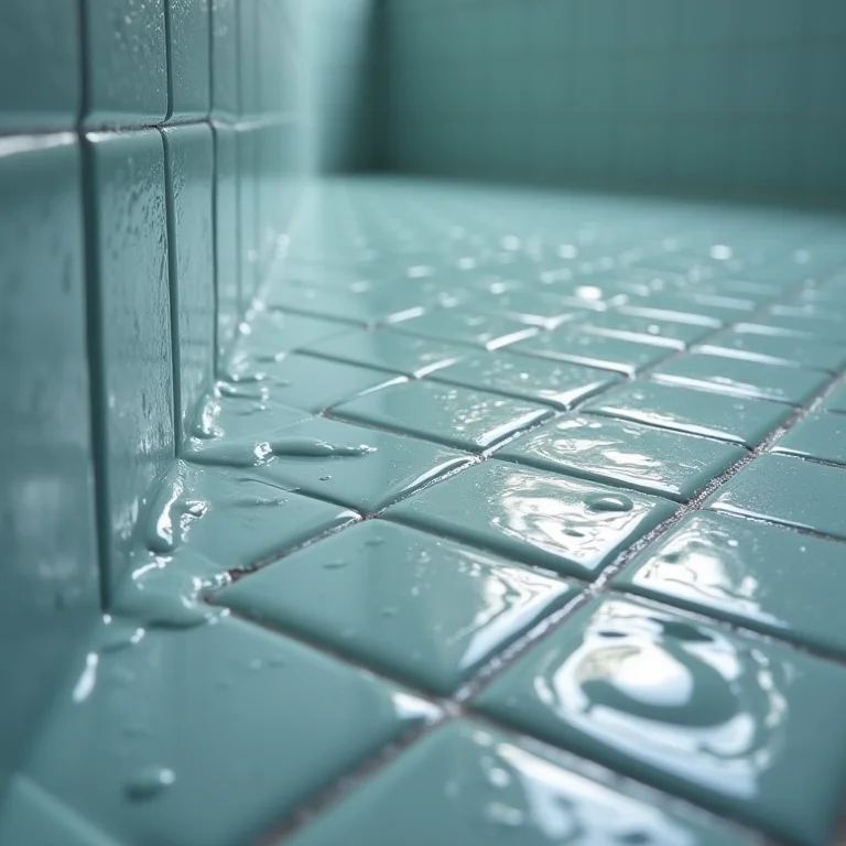 Revestimento escorregadio em banheiro