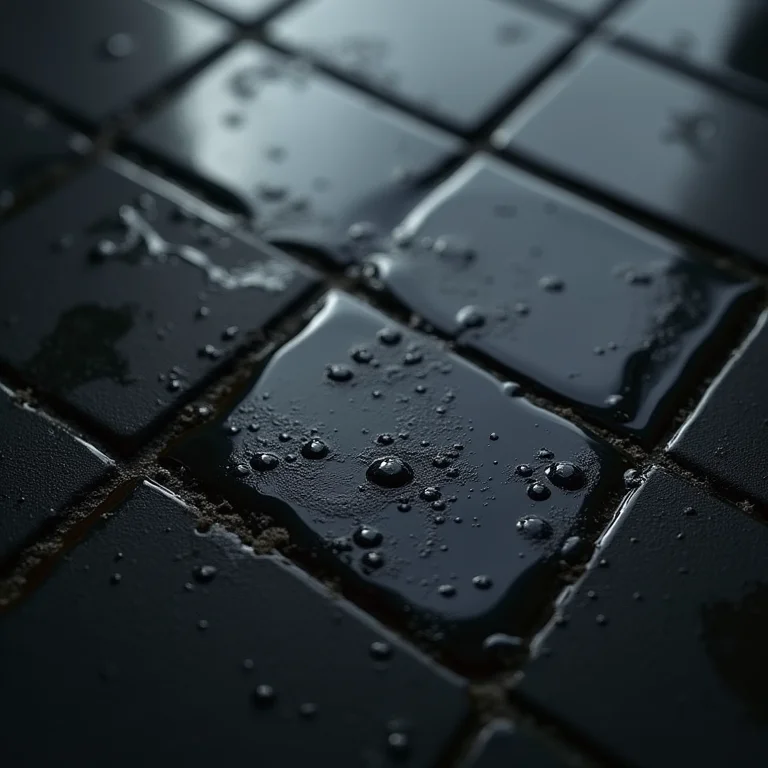 Revestimento preto de difícil limpeza