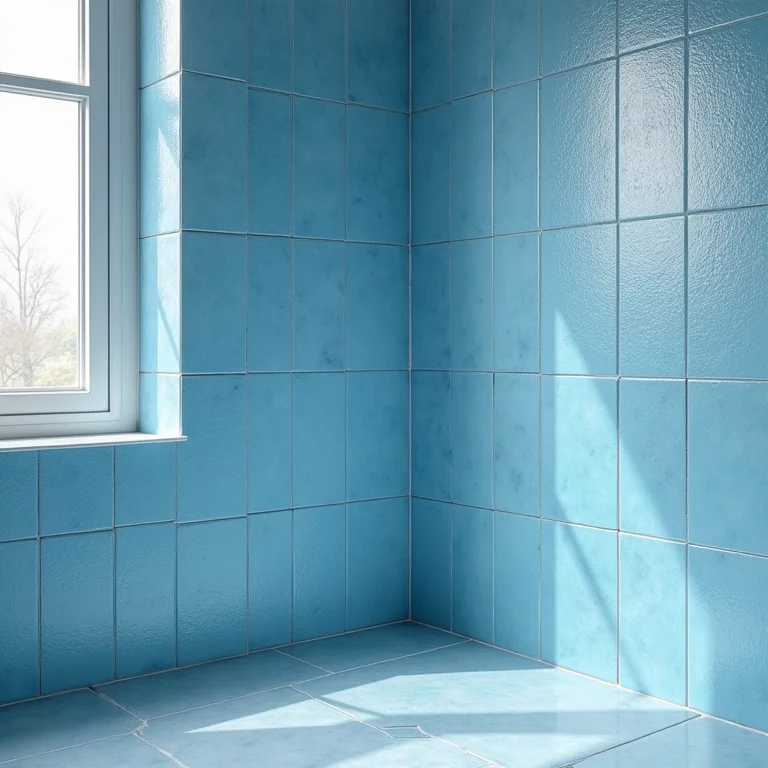 Revestimentos coloridos em áreas estratégicas do banheiro