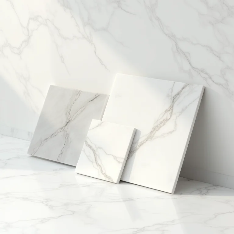 Revestimentos que imitam mármore: porcelanato, cerâmica e vinílico