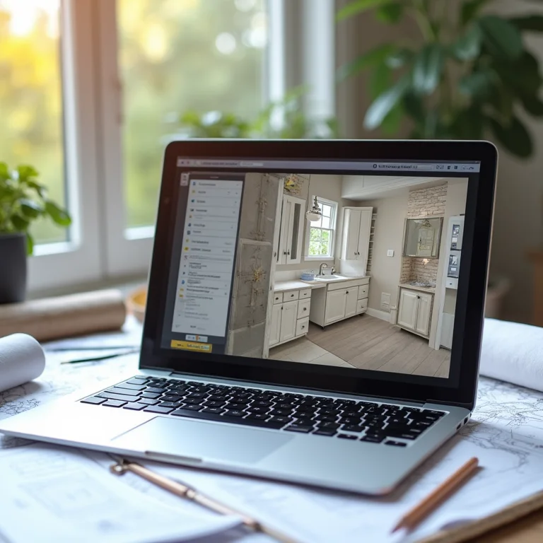 Simulação online da instalação de um gabinete de banheiro