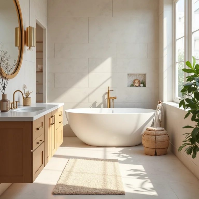 Tapete de banheiro harmonizando com a decoração