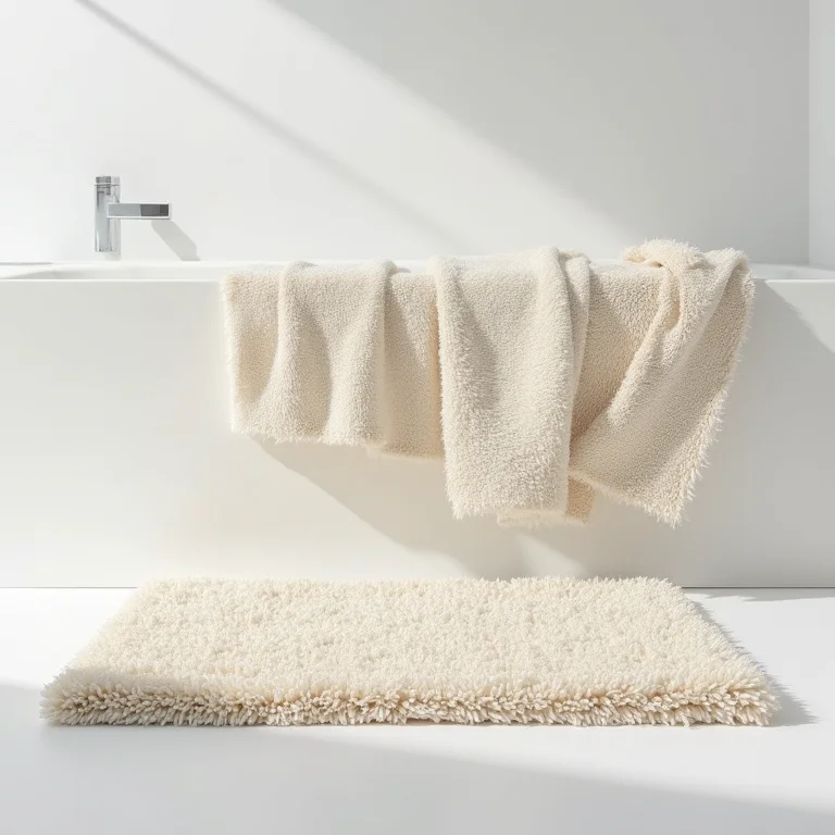 Tapetes de banheiro a serem evitados: felpudos, fibra natural, algodão.