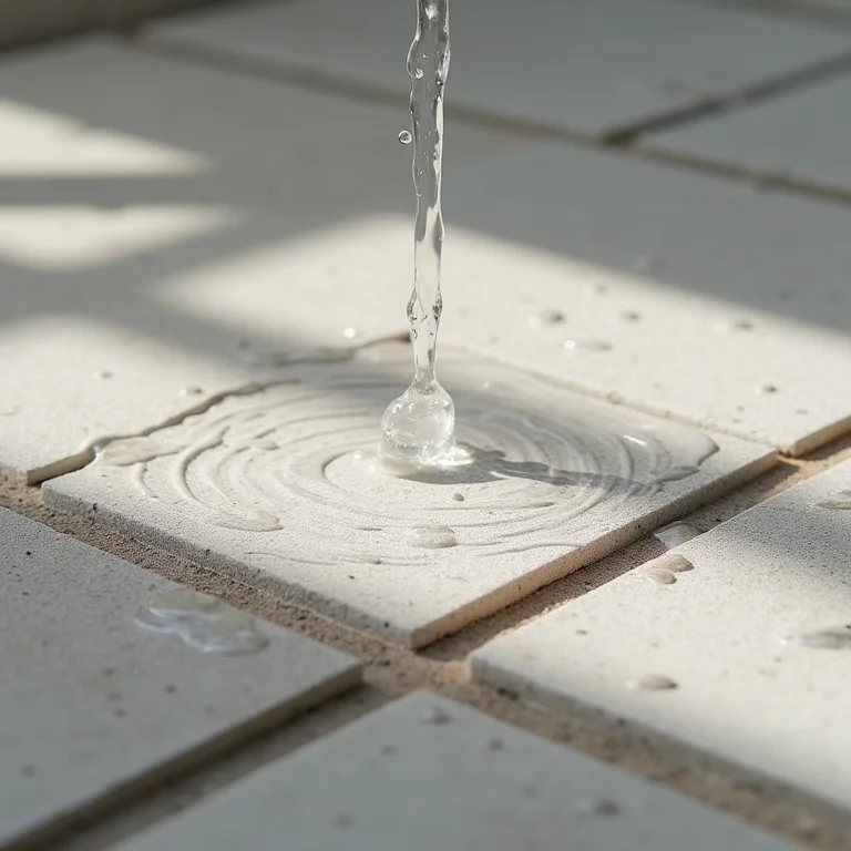 Teste de absorção em ladrilho hidráulico