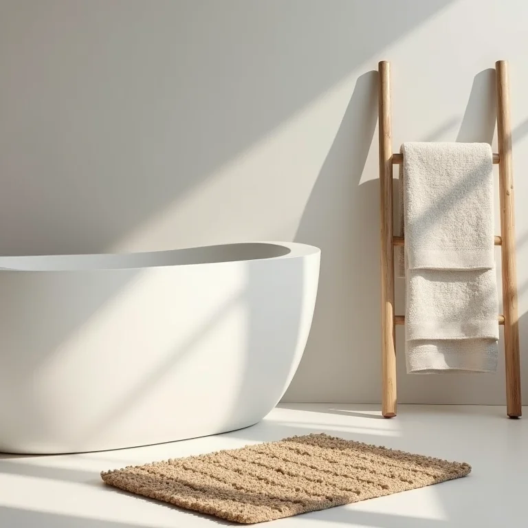 Texturas aconchegantes em banheiro moderno