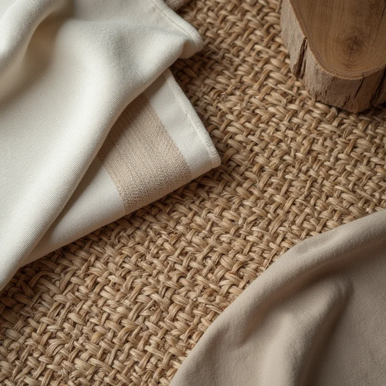 Texturas em destaque no banheiro rústico moderno.