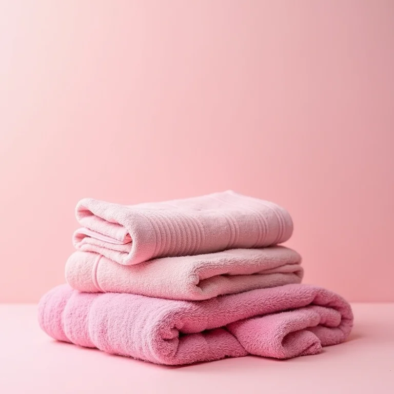 Toalhas rosas em diferentes tons