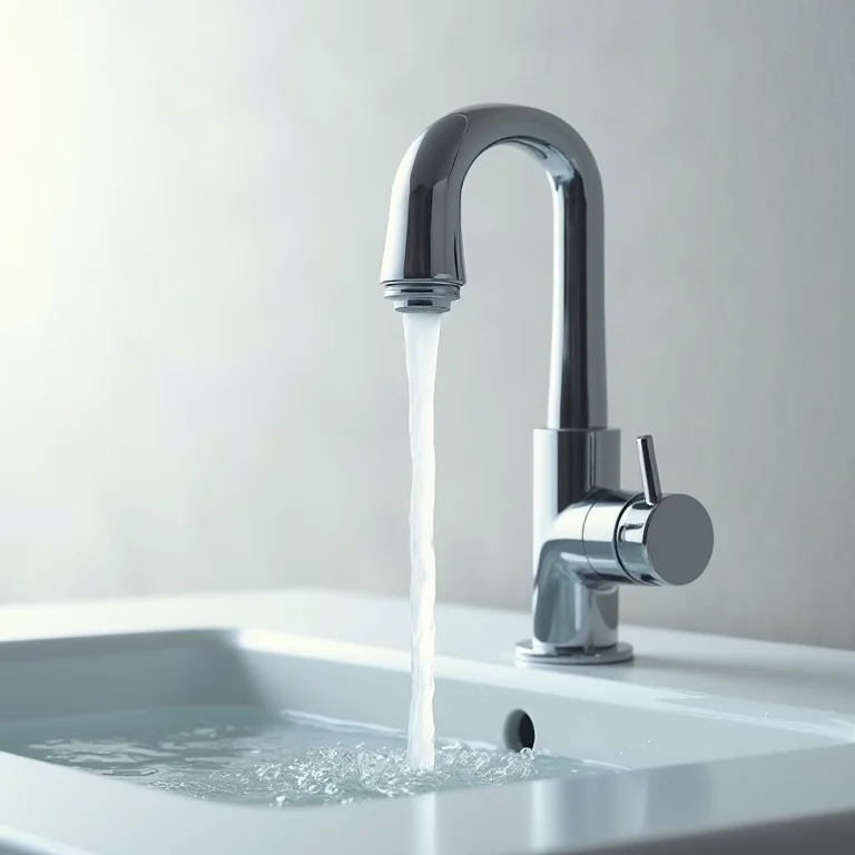 Torneira moderna com aerador economizando água