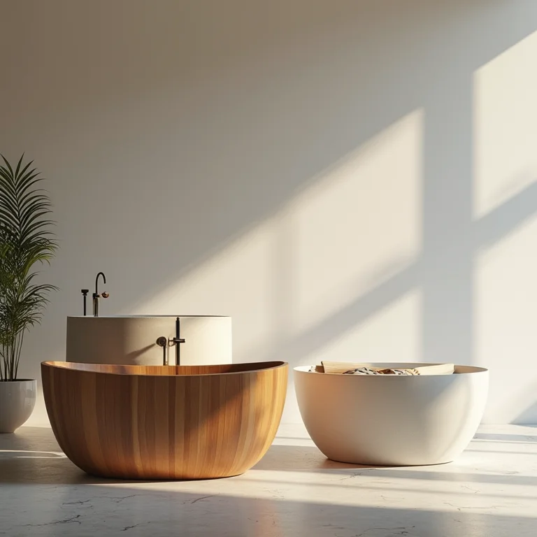 Variedade de banheiras ofurô em diferentes estilos.