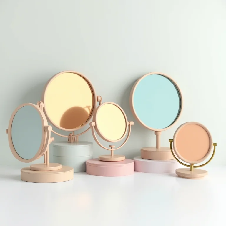 Variedade de espelhos de banheiro coloridos