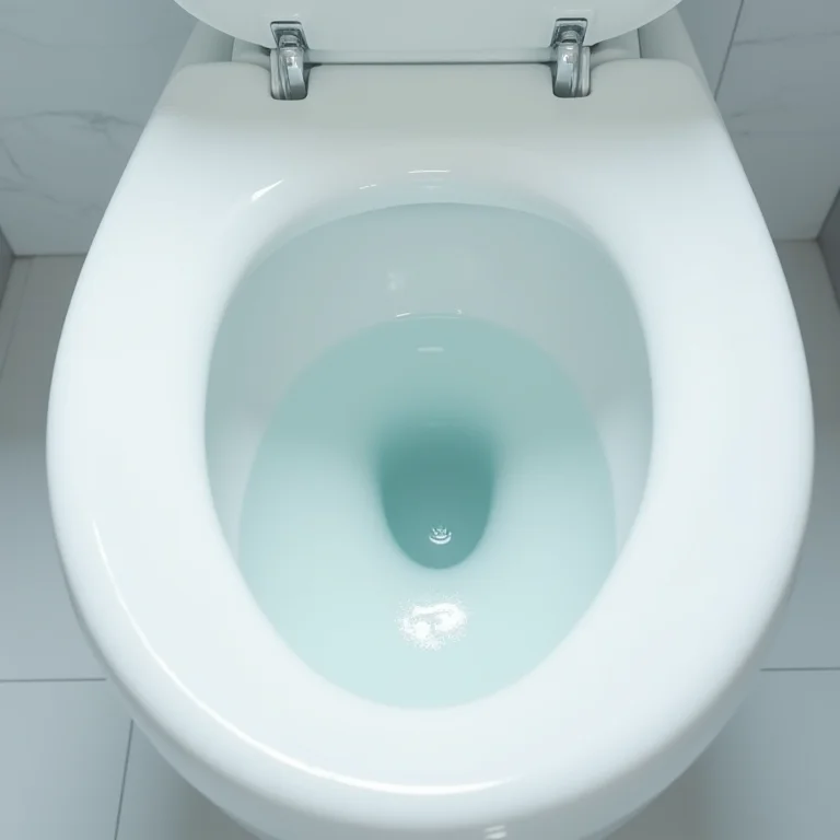 Vaso sanitário impecavelmente limpo, demonstrando a higiene aprimorada