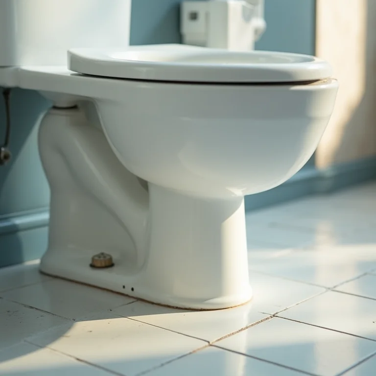 Vedação de silicone na base do vaso sanitário