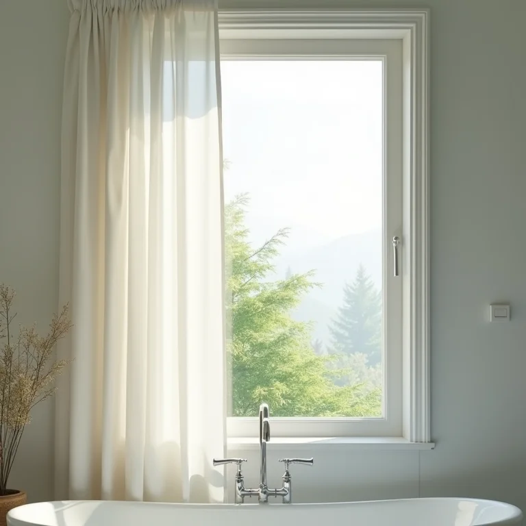 Ventilação natural em banheiro iluminado