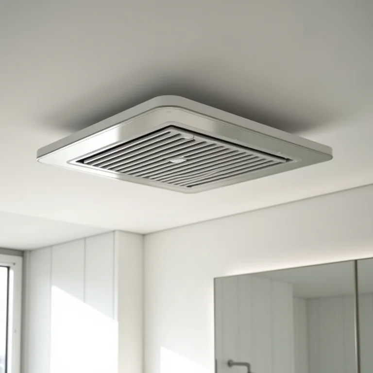 Ventilador de banheiro moderno e discreto